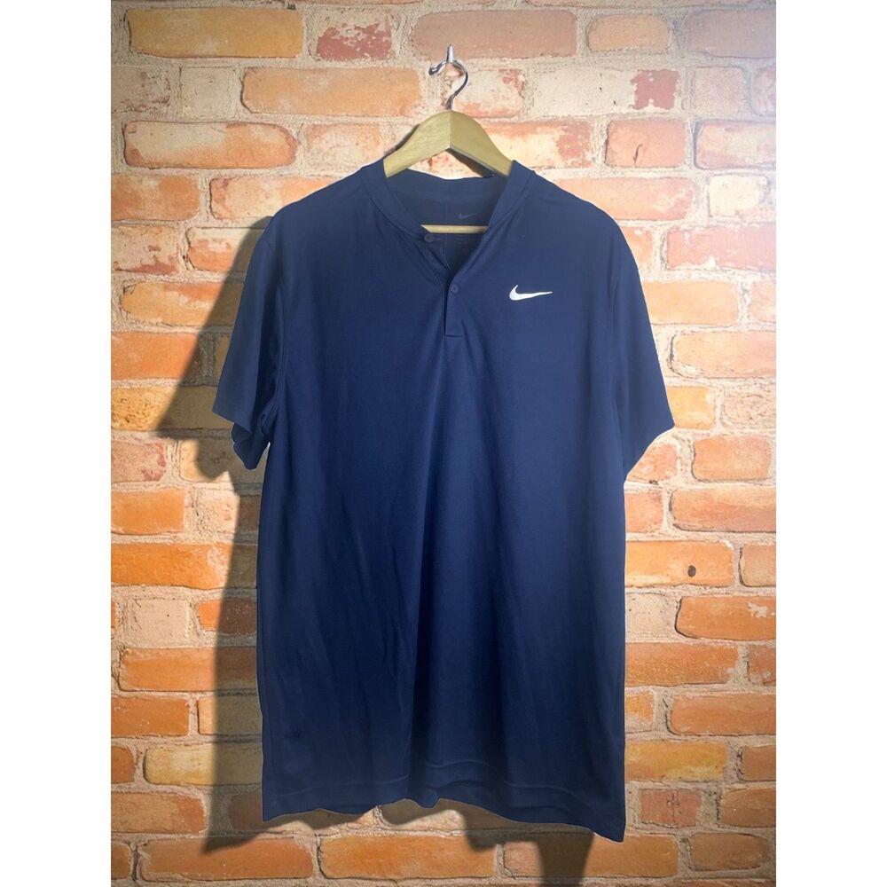 Nike Dri-Fit Navy Blue Golf Polo Shirt – Size L